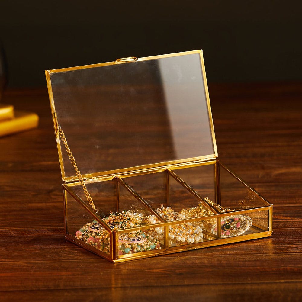 Corsica Bela Glass Jewellery Box