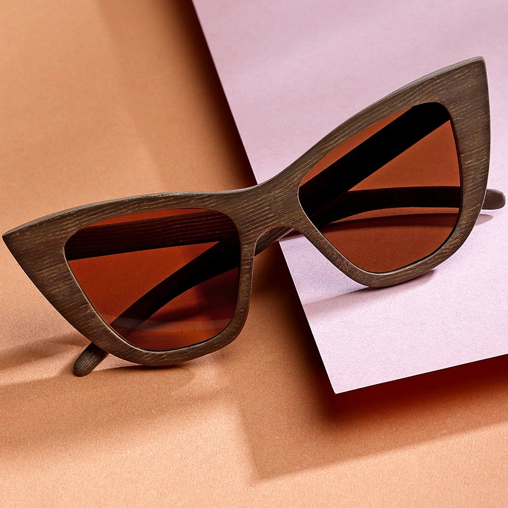 Wooden Sunglasses Handcrafted Alorna Brown