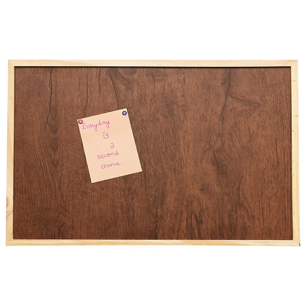 Ferro Hyde Dark Brown Wooden Finish Magnetic Board with Pine Wood