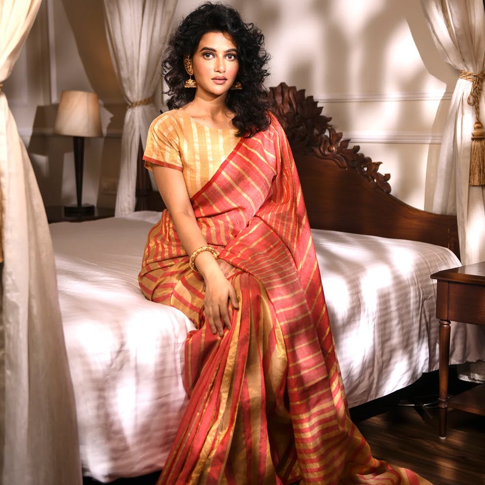 Traditional OOTD with silk saree and accessories. - Sindhujp