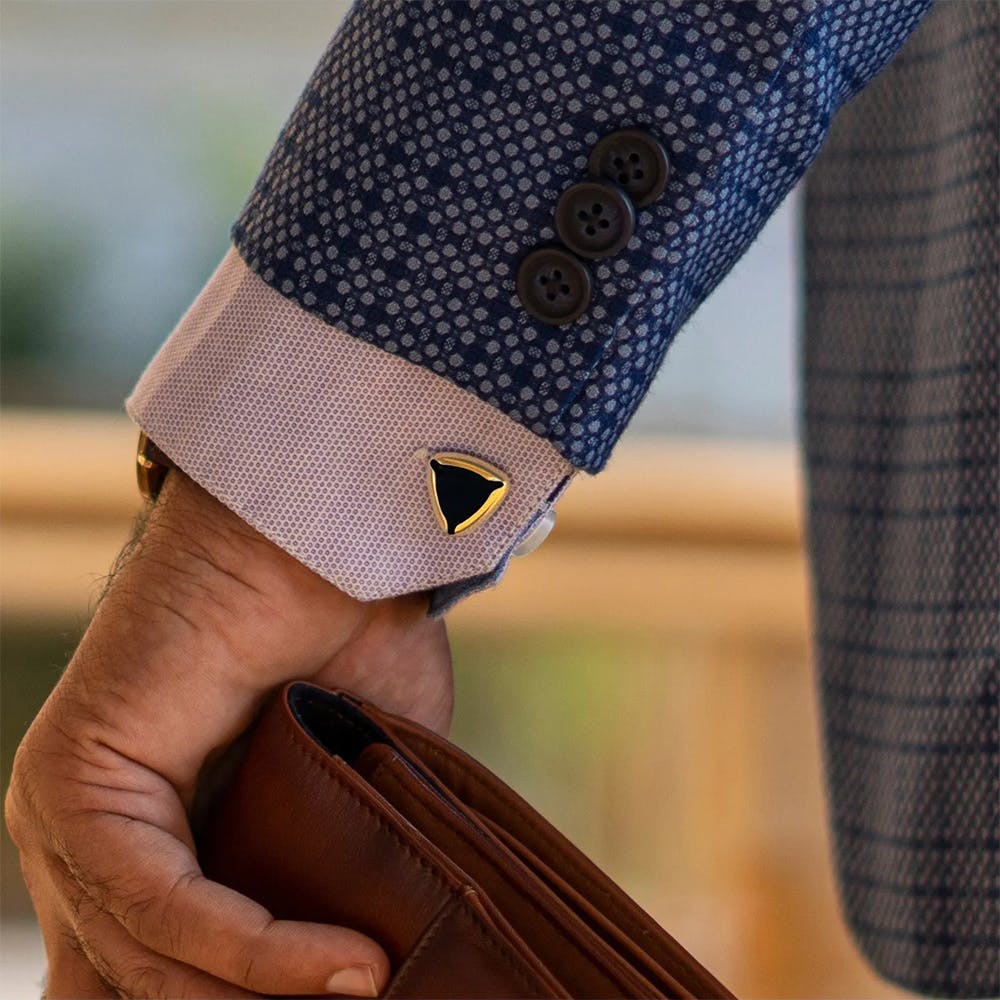 Avant Garde Shard Gold Cufflinks w