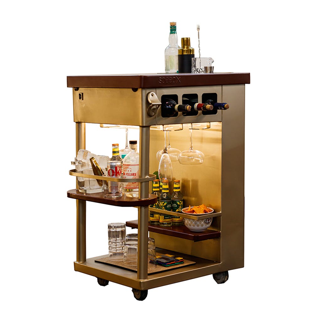 Model Y Bar Trolley Gold Finish Metal Top