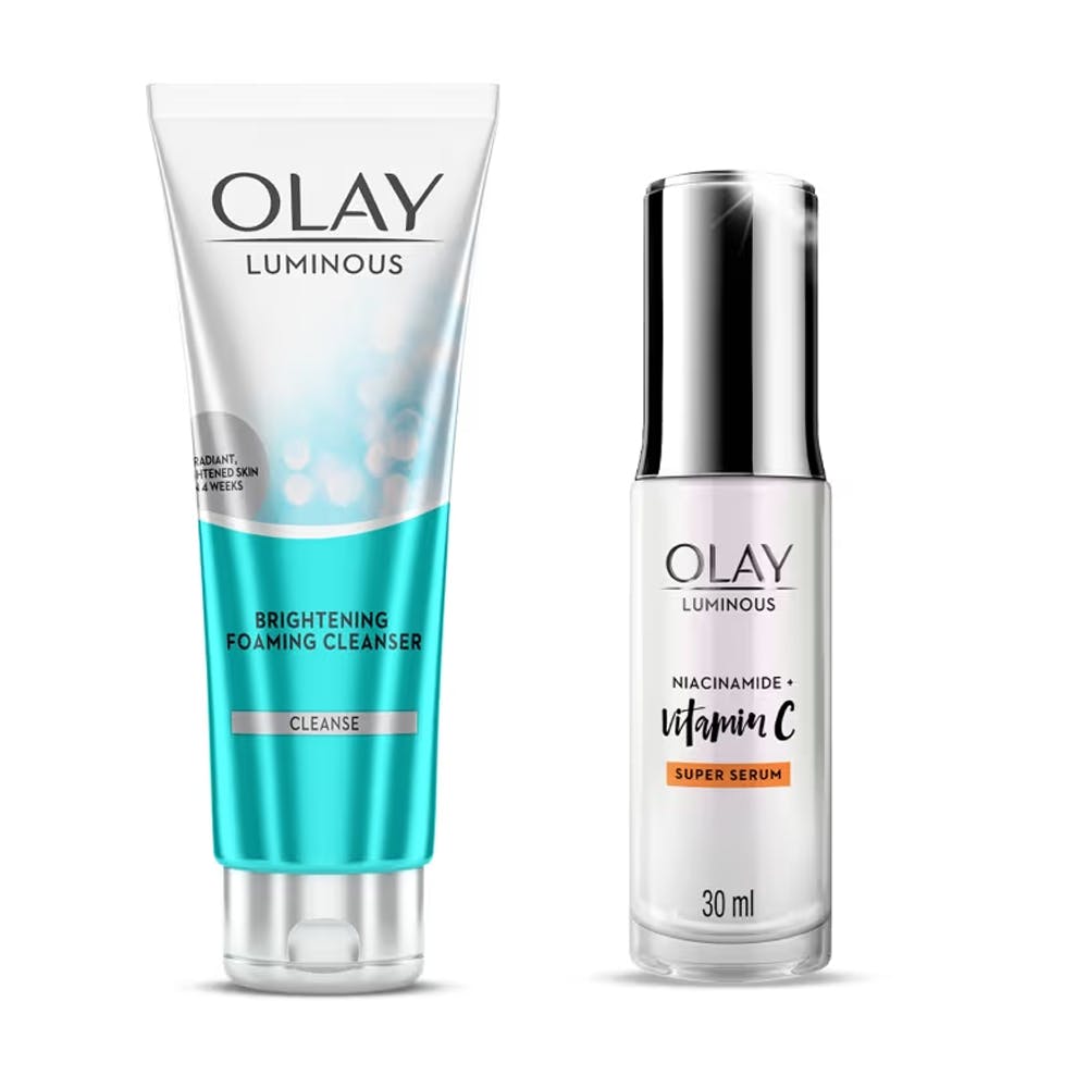Olay Vitamin C Kit For 2x Glow - Serum With Free Cleanser
