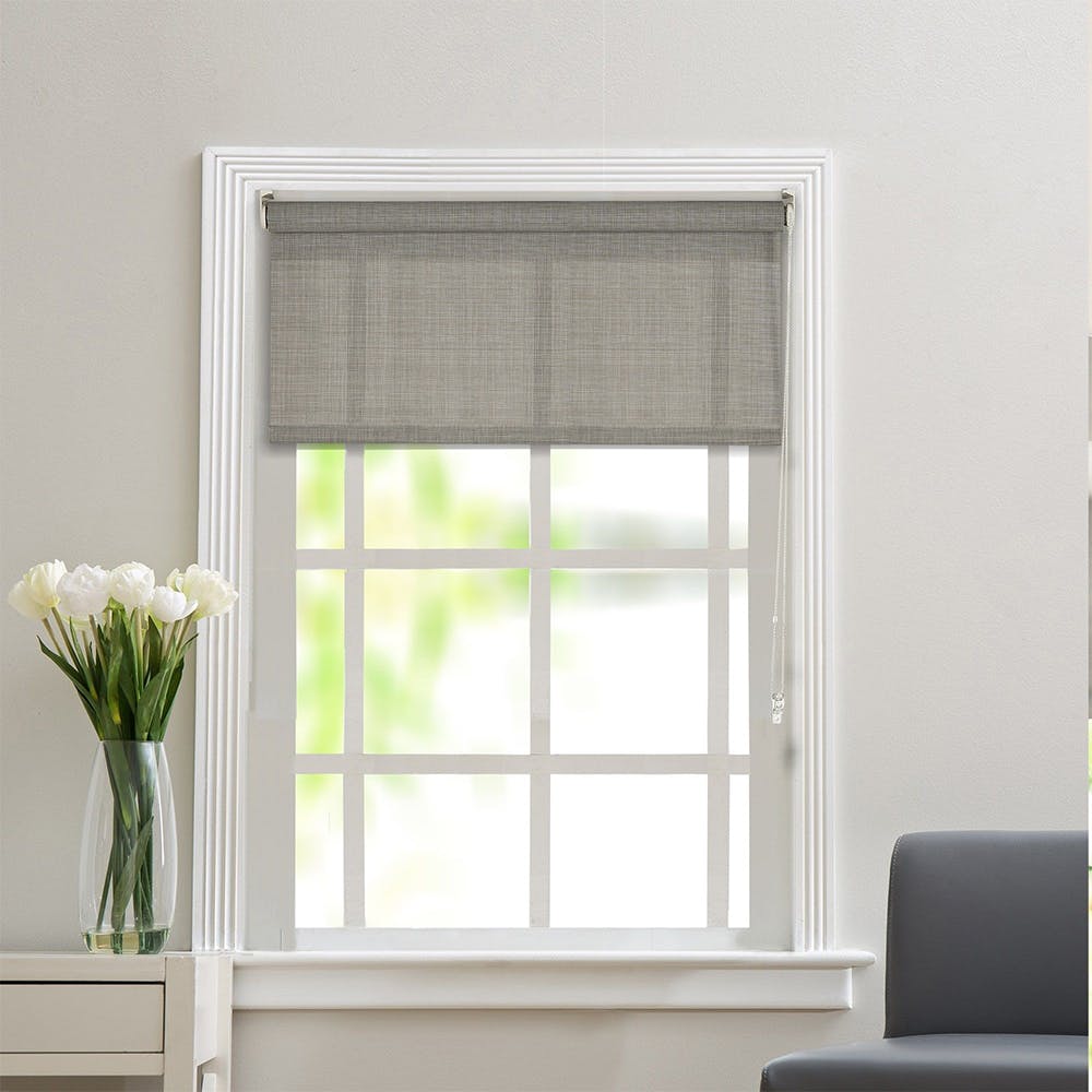 SUNSCREEN TEXTURED CORDED NON-BLACKOUT ROLLER BLINDS FOR WINDOWS