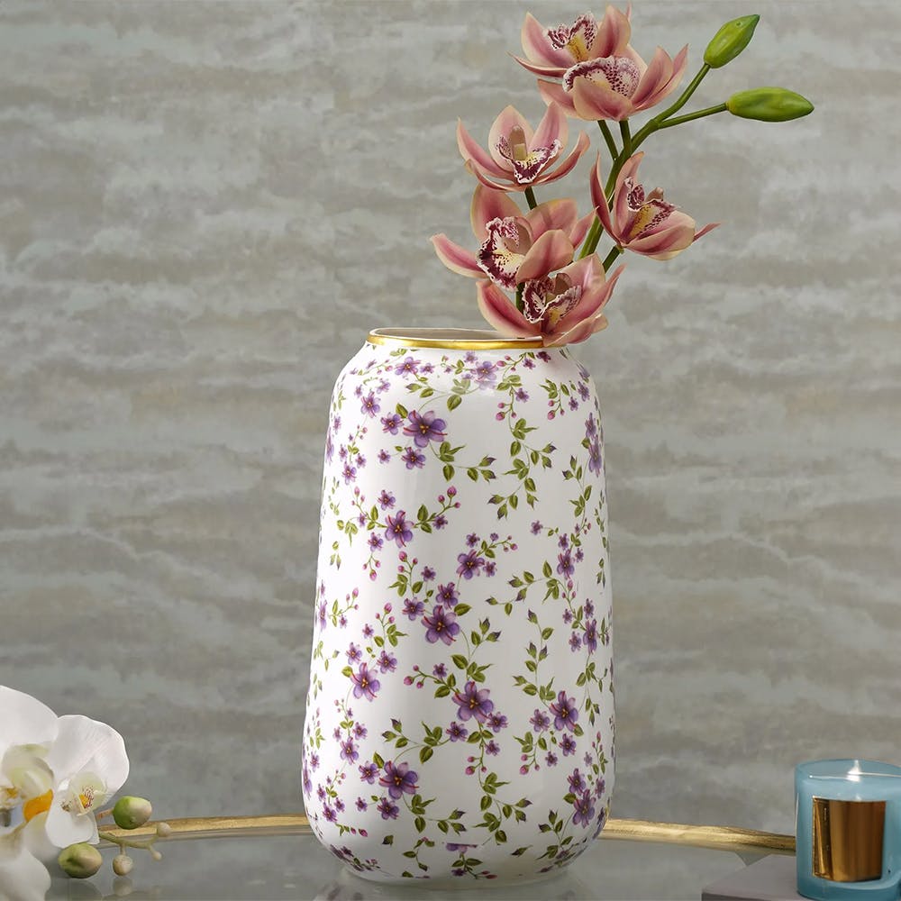 Multicolour Ditsy Floral Ceramic Vase