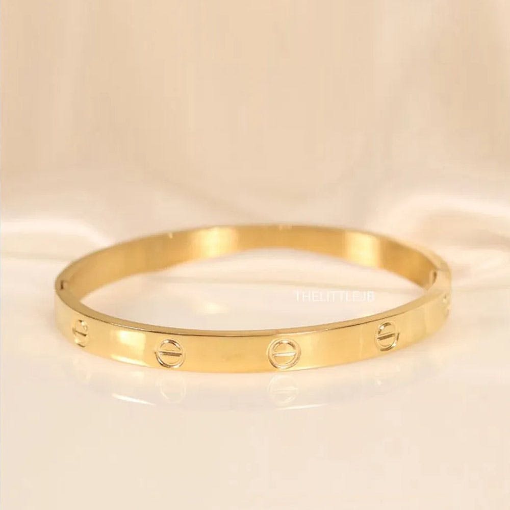 Jewellery For Women Contemporary Gold Plated Love Bracelet
