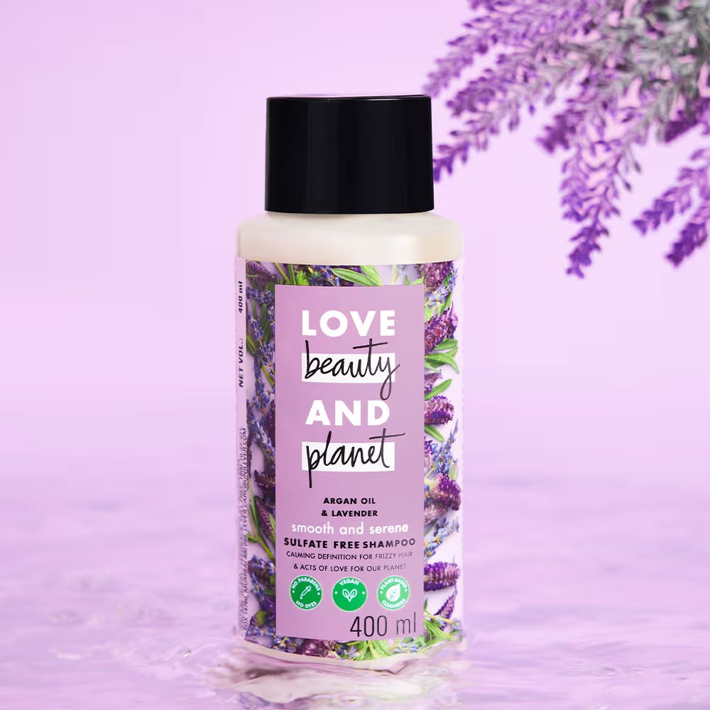 Love Beauty & Planet Argan Oil and Lavender Sulfate Free Smooth and Serene Shampoo