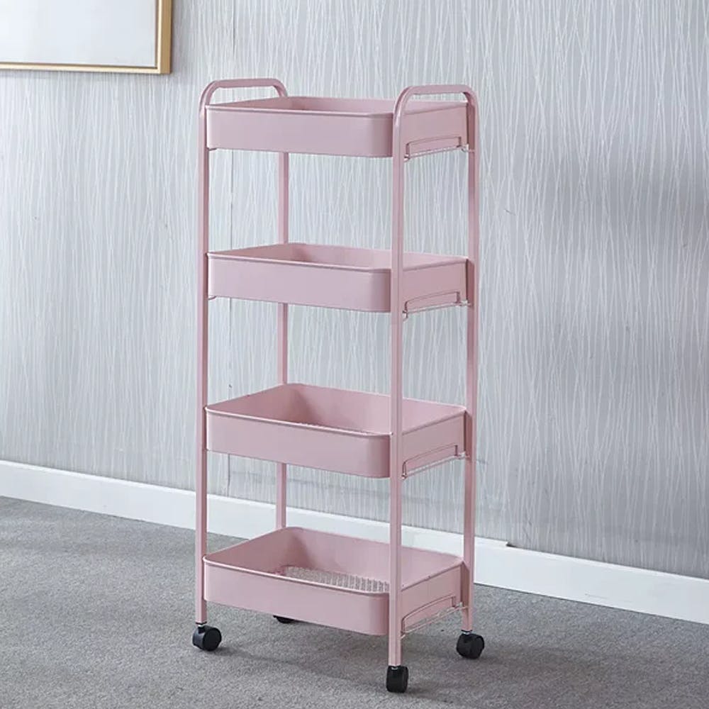 4-Layer Square Tube Trolley Cart