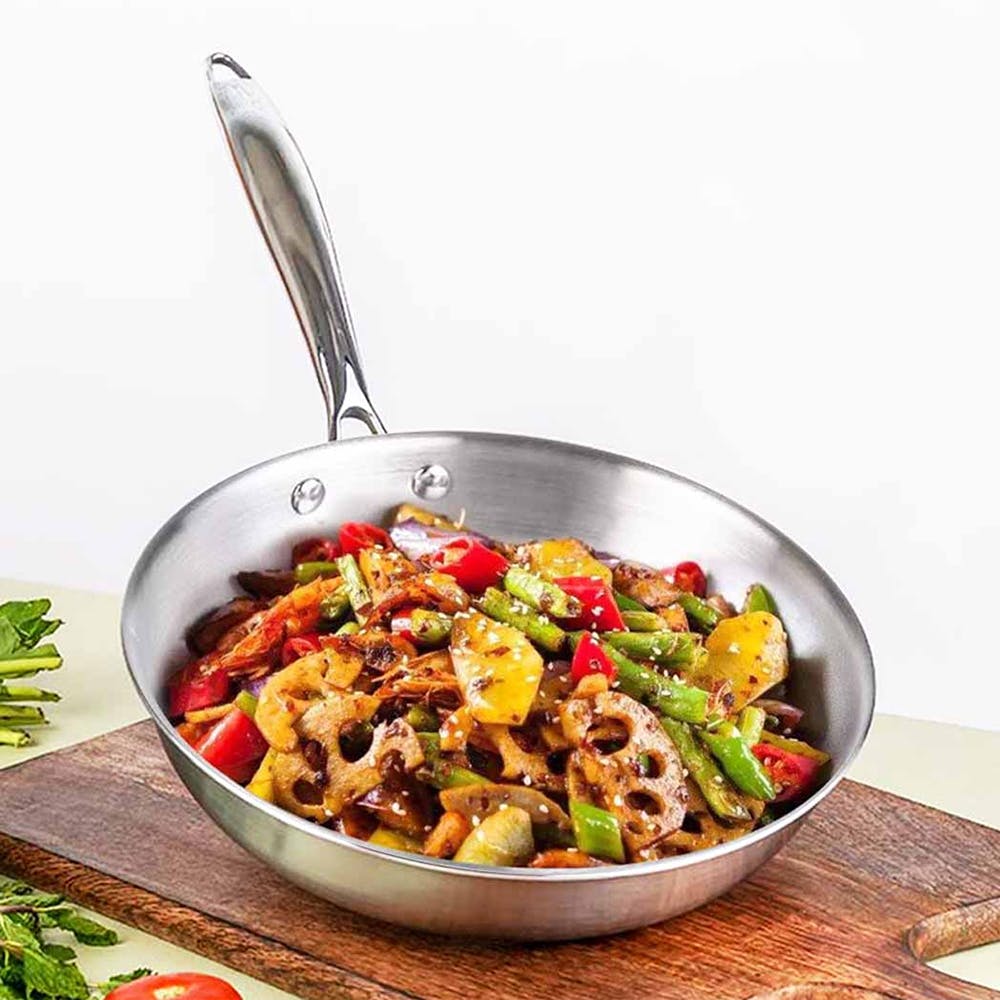 Premium Tri-ply (3 Layer) Stainless Steel Fry Pan