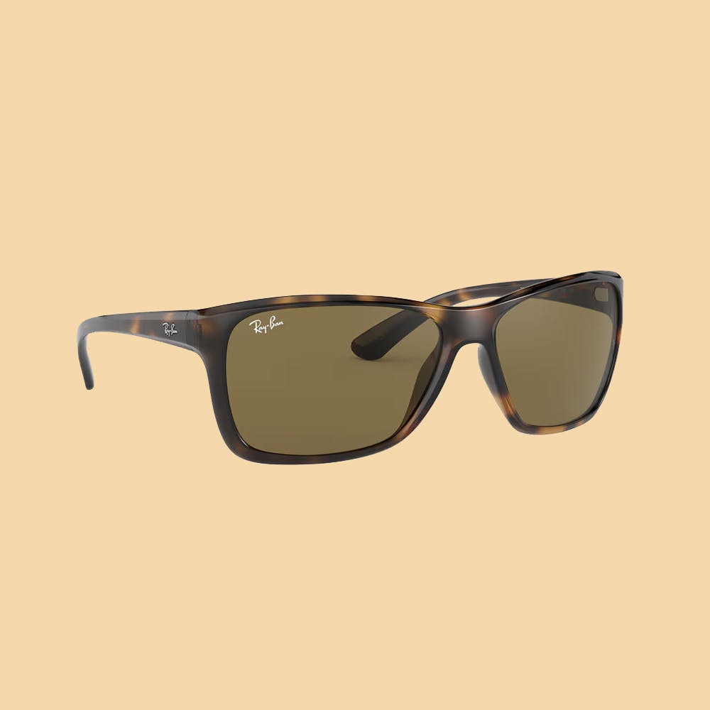 0RB4331 Light Brown Highstreet Rectangular Sunglasses - 62 mm