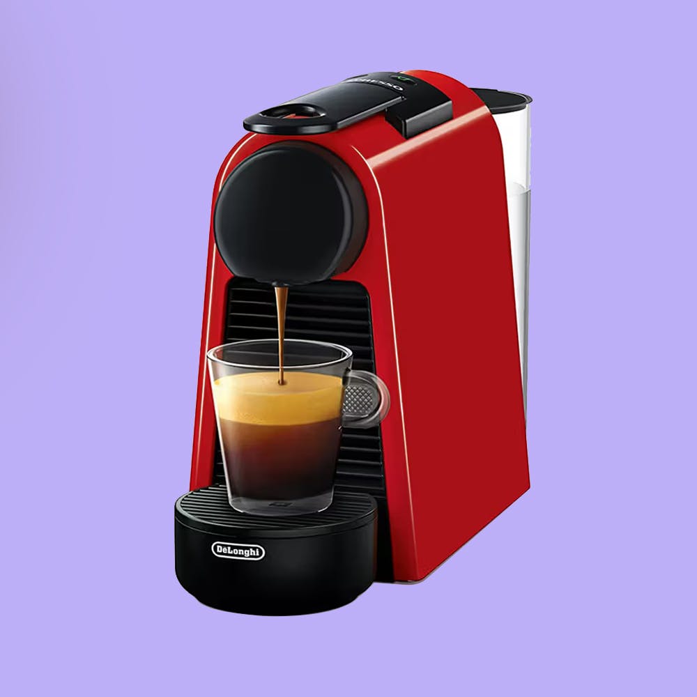 Essenza Mini Espresso Machine by DeLonghi Red