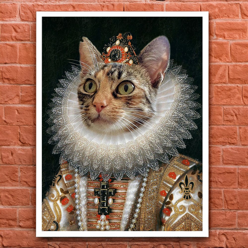 Cat Portrait Framed Prints