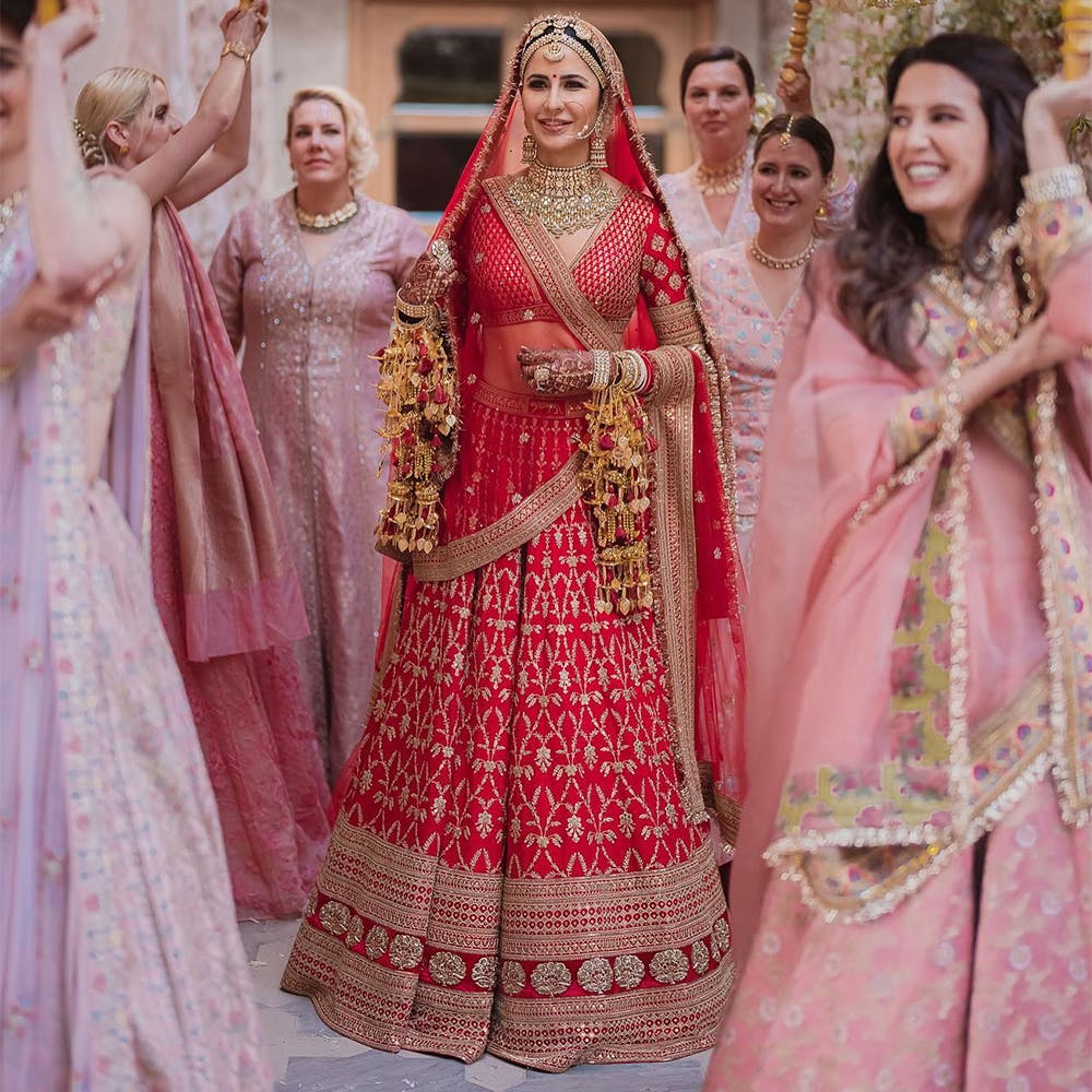 Bridesmaids Lehenga Sari Set for Indian Wedding