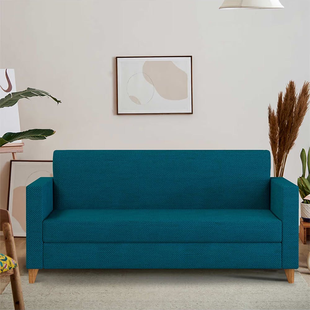 Modern Couch - 3 Seater, Sailor Blue