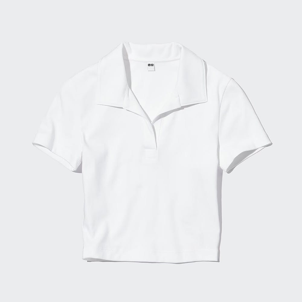 Cropped Skipper Short Sleeve Polo Shirt