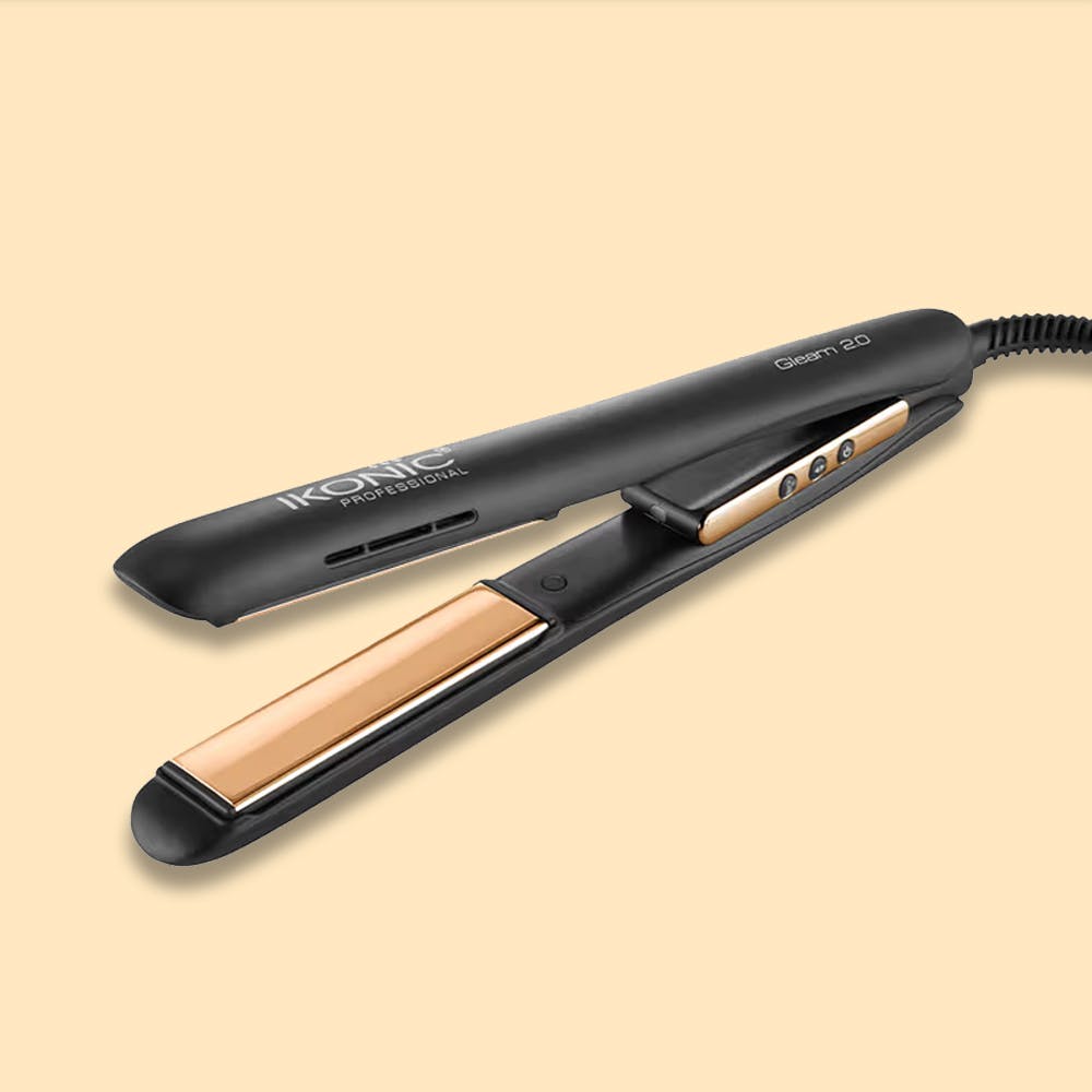 Ikonic Professional Gleam Hair Straightener - (Black & Rose Gold) 2.0