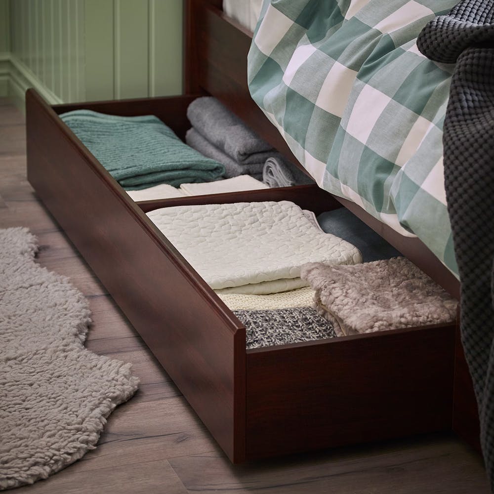 SONGESAND Bed frame With 2 Storage Boxes