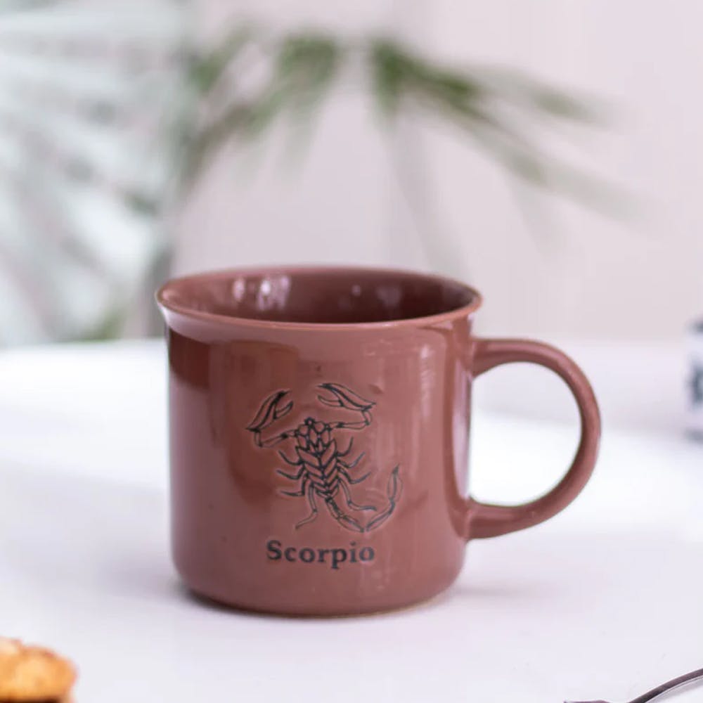 Scorpio Zodiac Mug - Brown