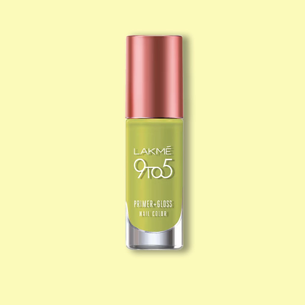 Lakme 9 to 5 Primer + Gloss Nail Color - Lime Treat