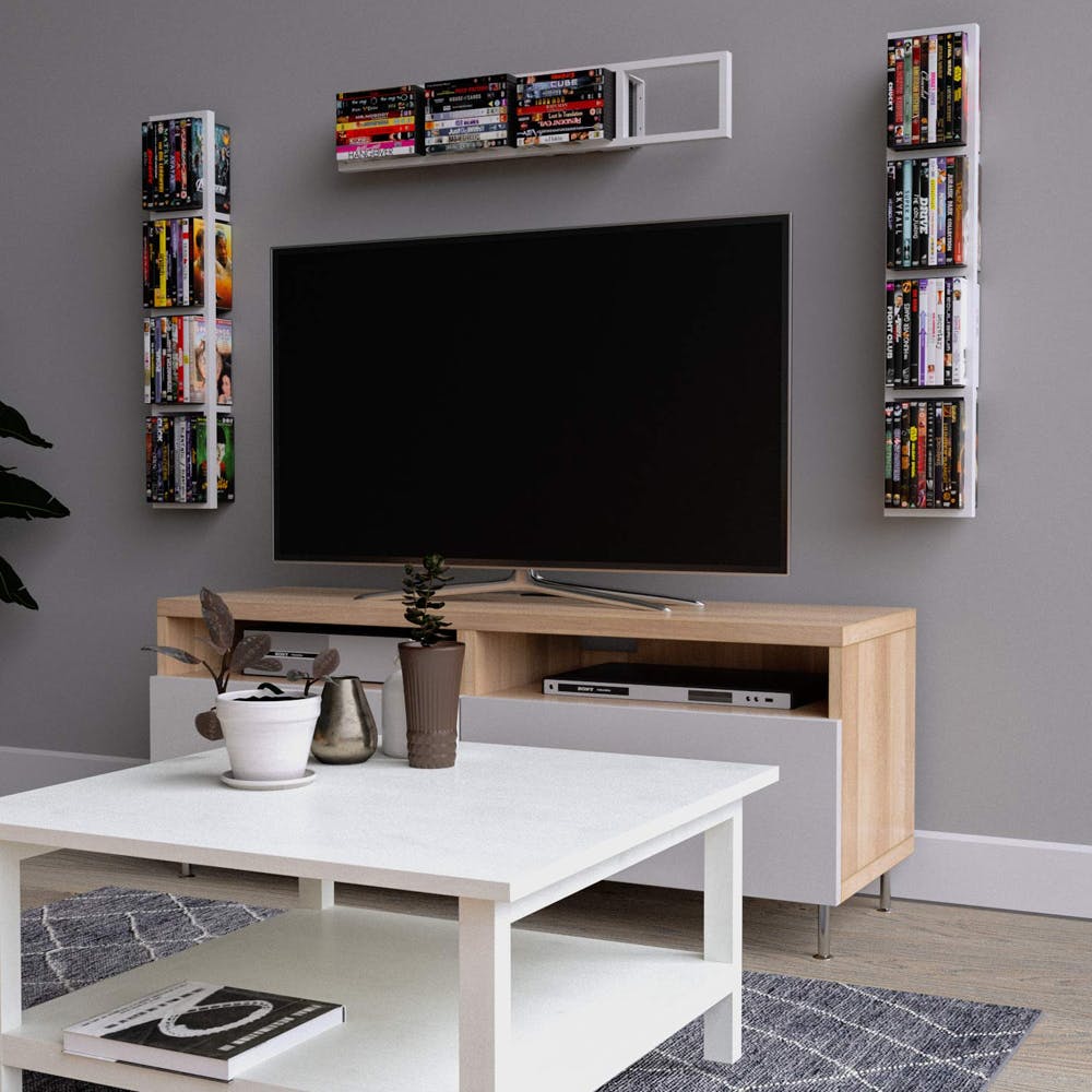 White Cube Storage Wall Shelves