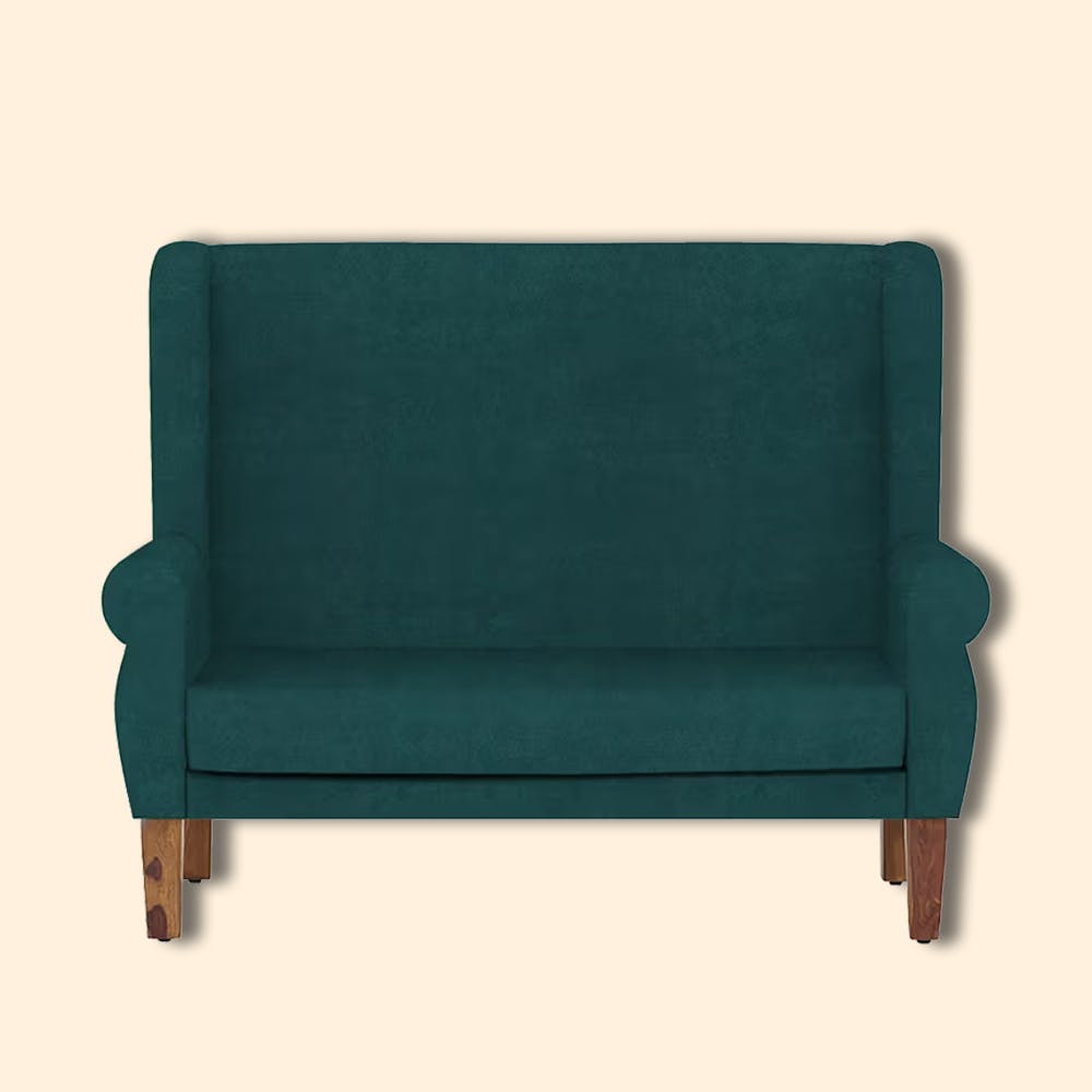 Begum Love Seat Velvet - Dark Green