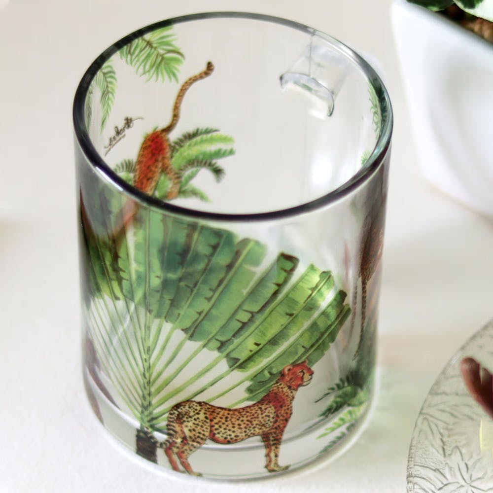 Leopard Print Glass Mug