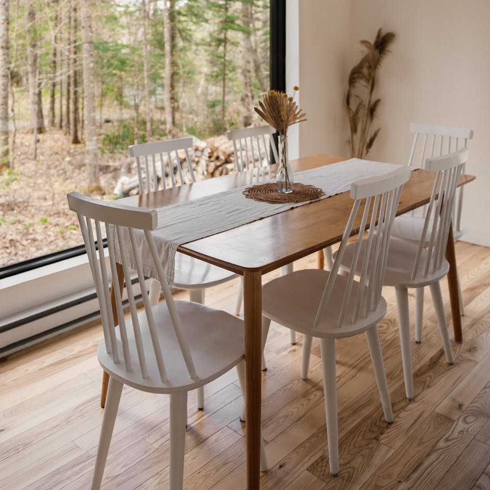 Table,Furniture,Property,Chair,Wood,Rectangle,Interior design,Plant,Grey,Tableware