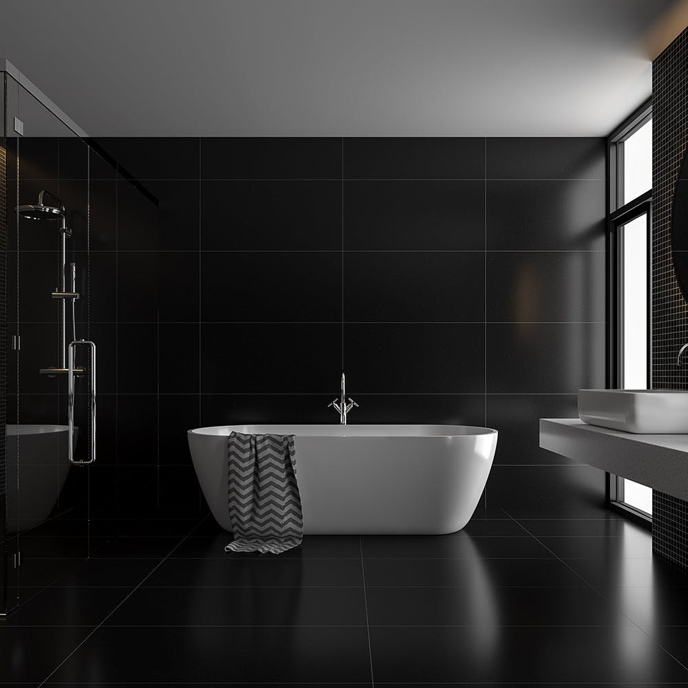 Plumbing fixture,Tap,Bathtub,Bathroom,Black,Fluid,Interior design,Building,Flooring,Floor
