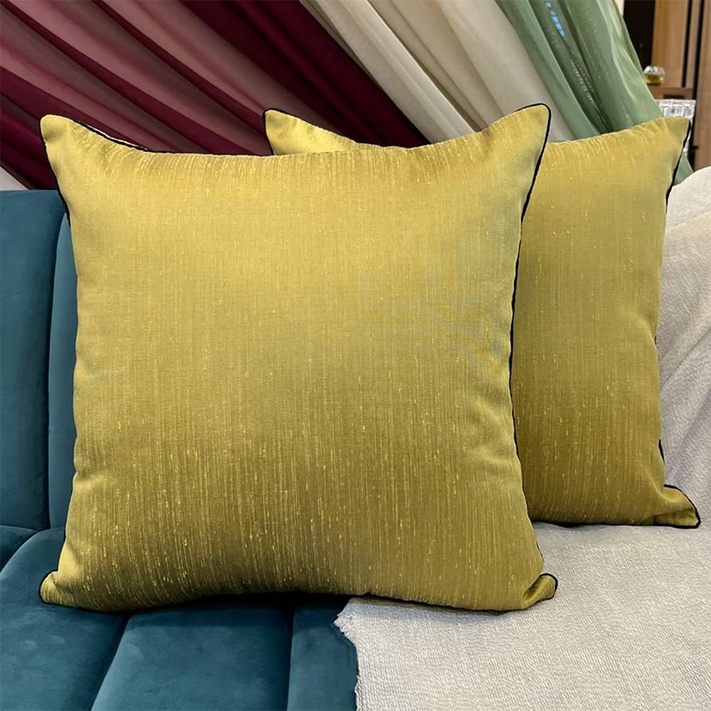 Silket Green Pillow Cover 16 x 16 Inches