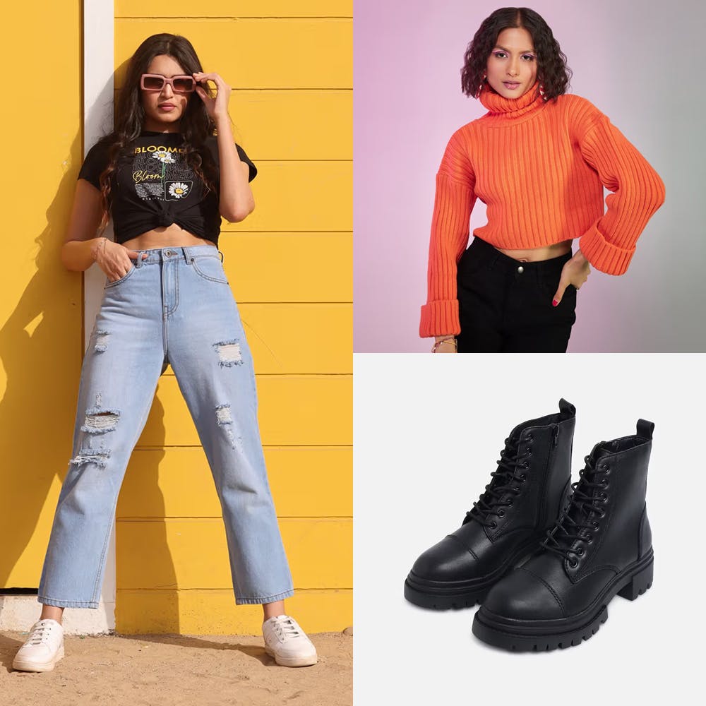 Looking for advice on how to style baggier mom jeans for the fall with tall  boots. I'm at a complete loss! : r/PetiteFashionAdvice