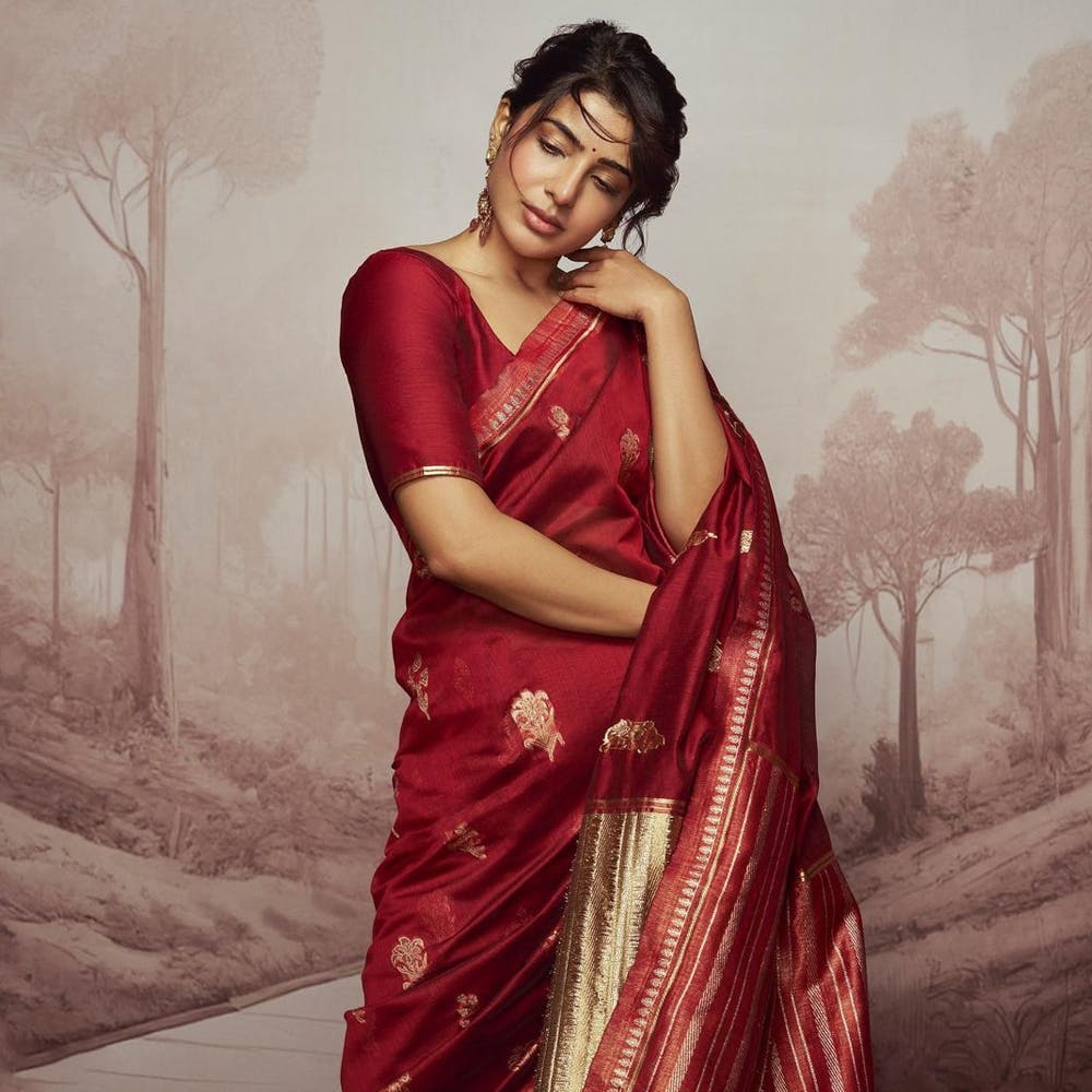 Banarasi Sarees - Buy Handloom Banarasi Sarees Online - Sacred Weaves |  Stylish sarees, Saree trends, Saree designs party wear