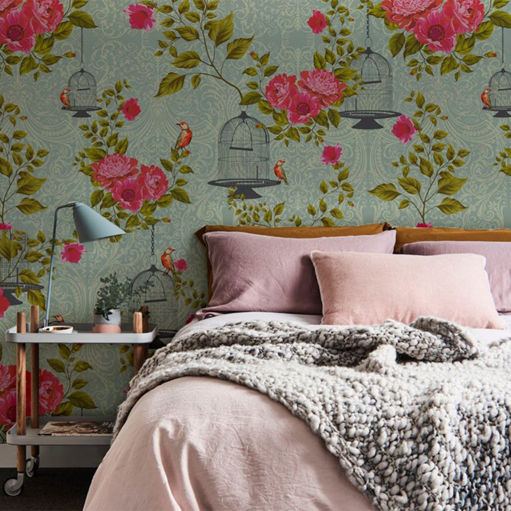 Aves of Blossom Wallpaper
