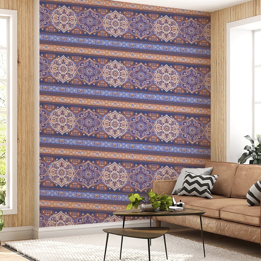Abstract Mandala Pattern Moroccan Wallpaper