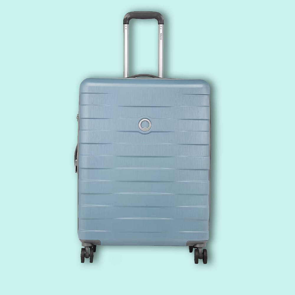 Delsey Quito Steel Blue 55cm Expandable Cabin Suitcase