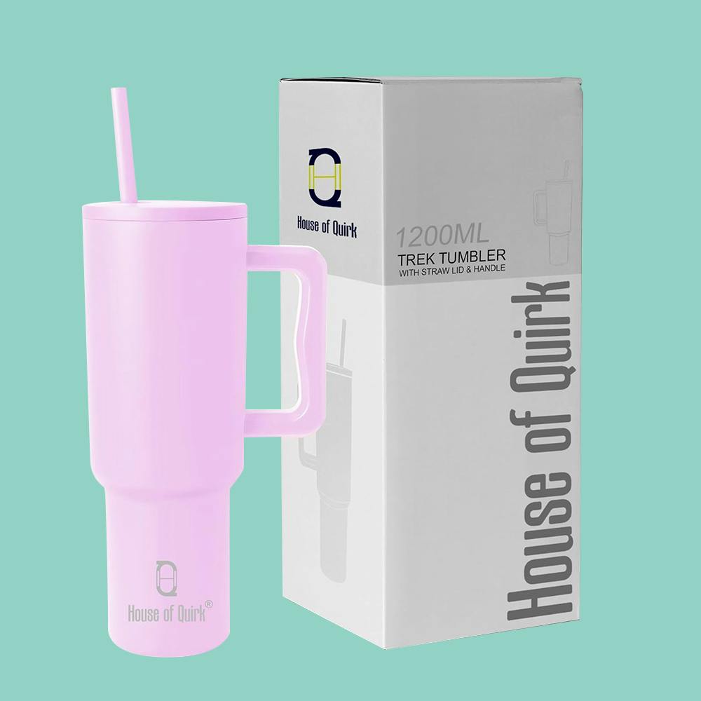 House of Quirk Stainless Steel Vacuum Insulated Tumbler with Straw