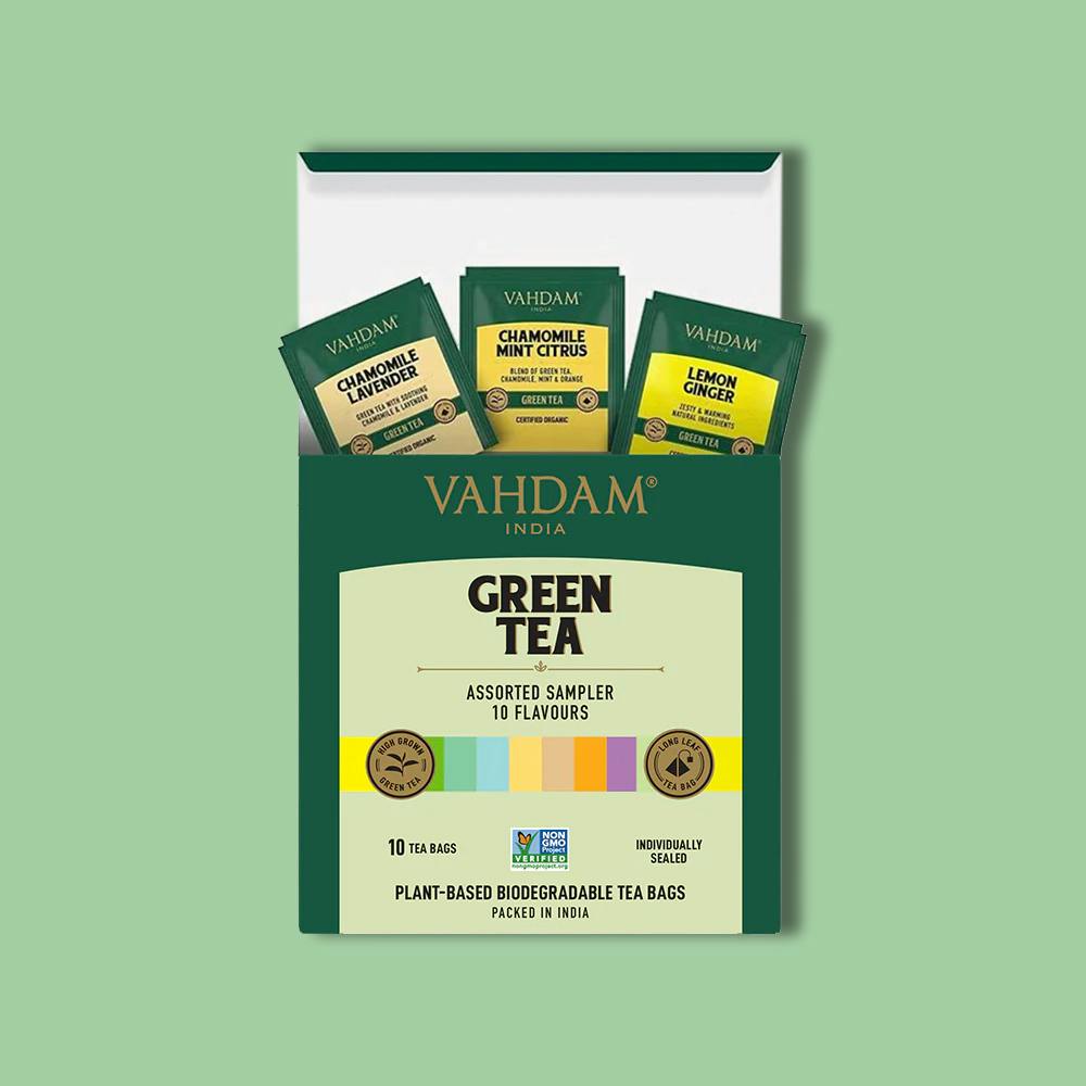 Vahdam Assorted Green Tea Bags Sampler