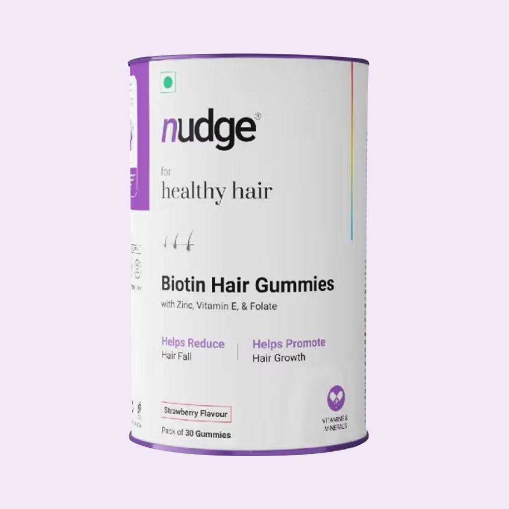 Nudge Biotin Hair Gummies - Strawberry Flavour