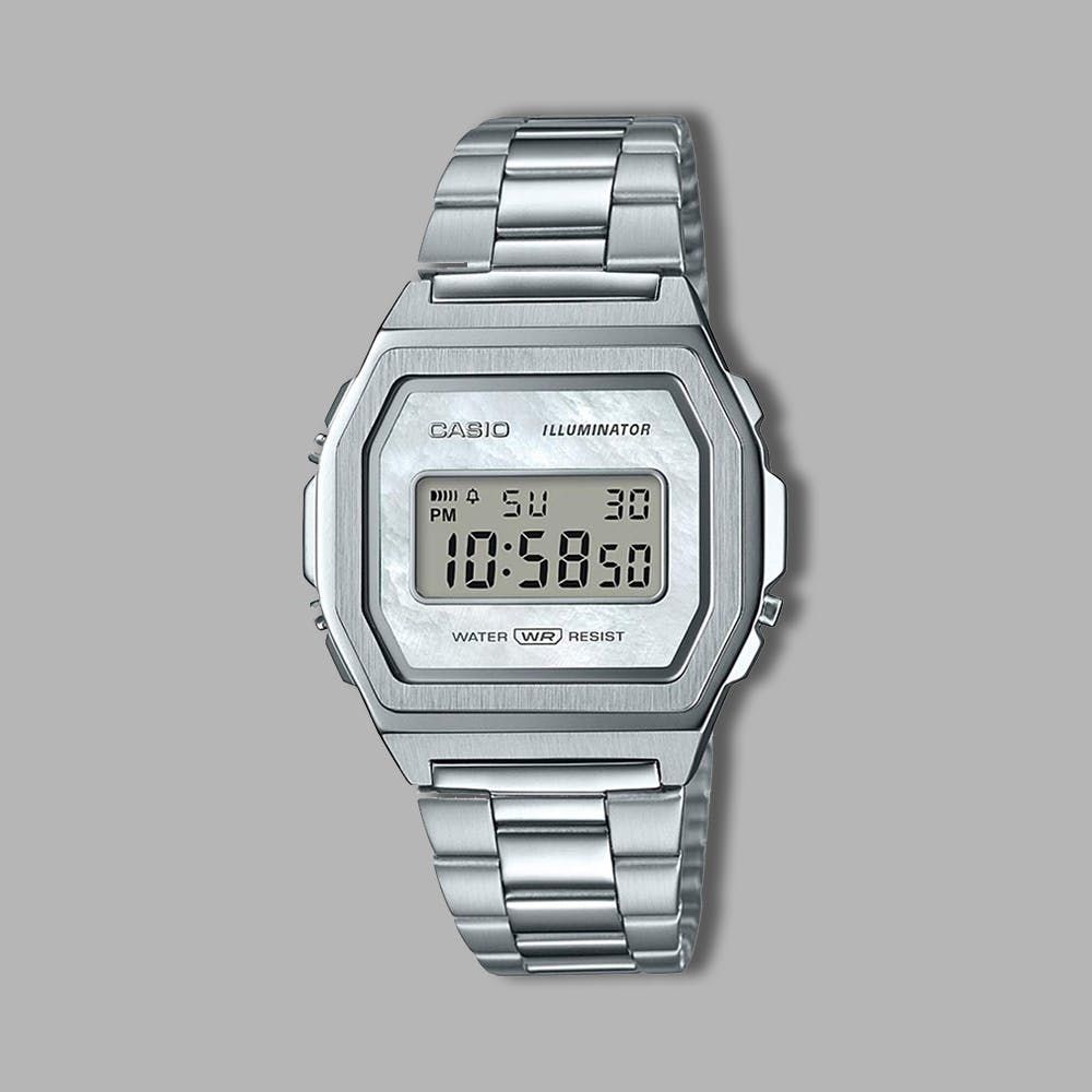 Casio Vintage Series Digital Silver Dial Unisex's Watch-A1000D-7EF (D193)