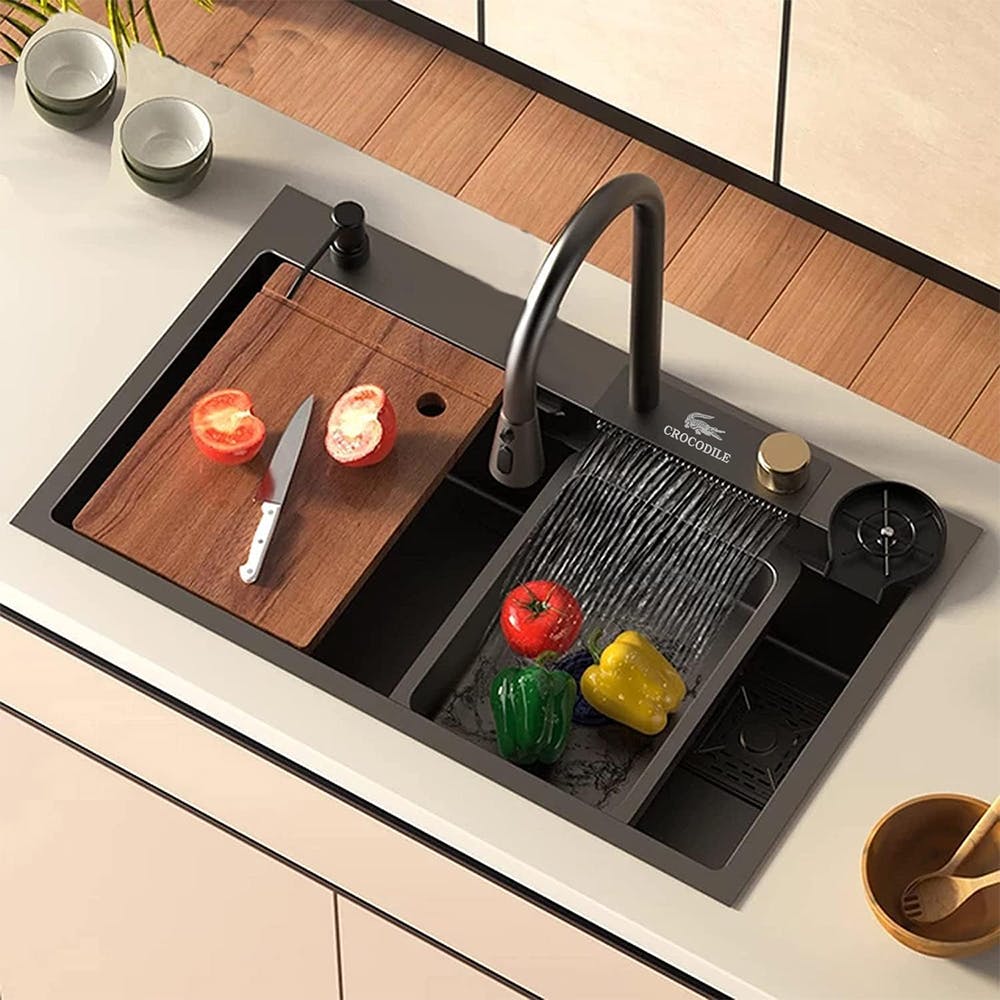 Kitchen Sink With Anti Scratch Honeycomb Design