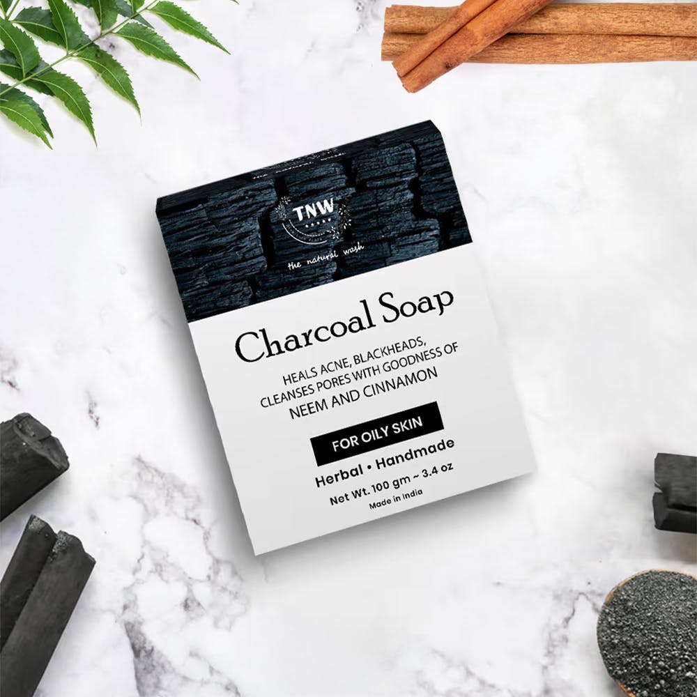 TNW The Natural Wash Handmade Charcoal Bathing Soap
