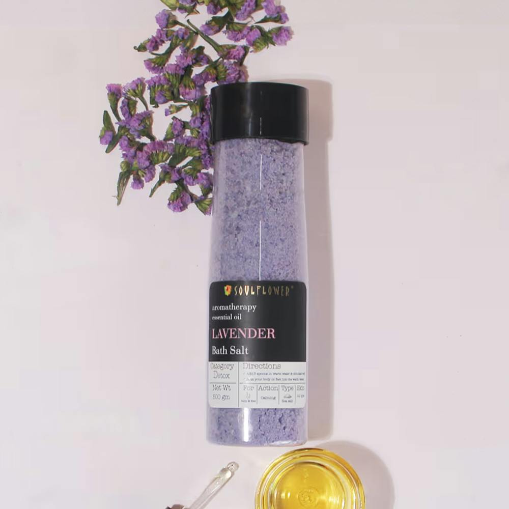 Soulflower Exfoliating Lavender Body Scrub & Bath Salt