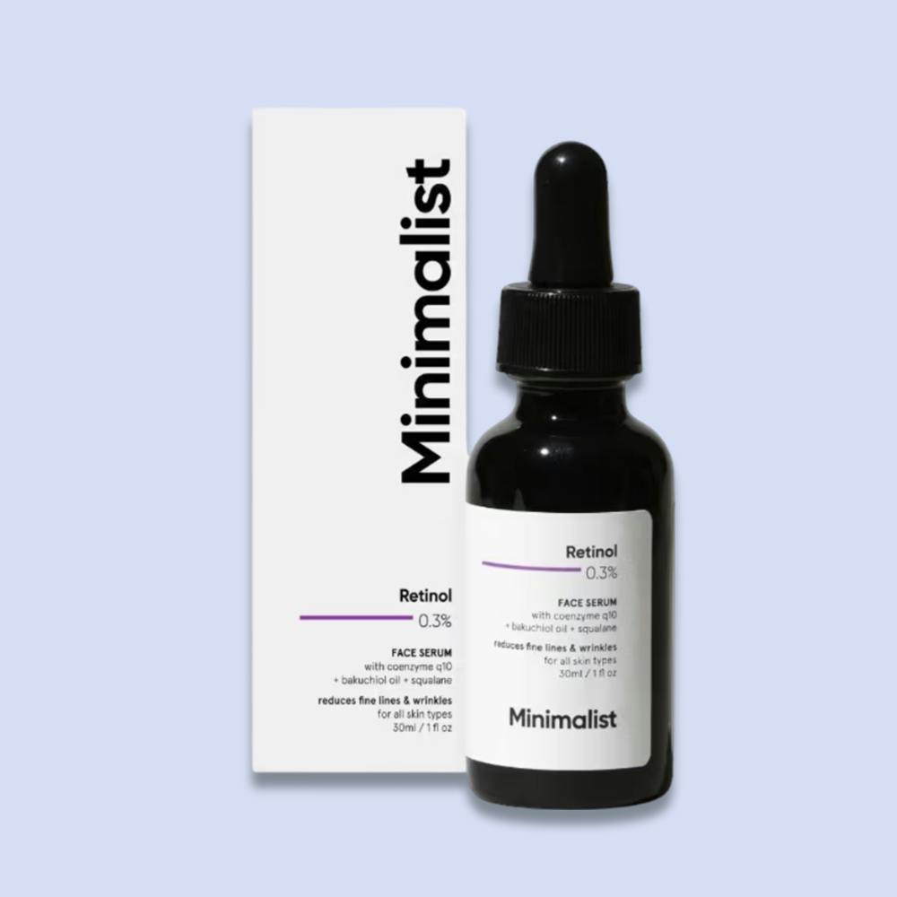 Minimalist 0.3% Retinol Face Serum For Anti Ageing With Coenzyme Q10