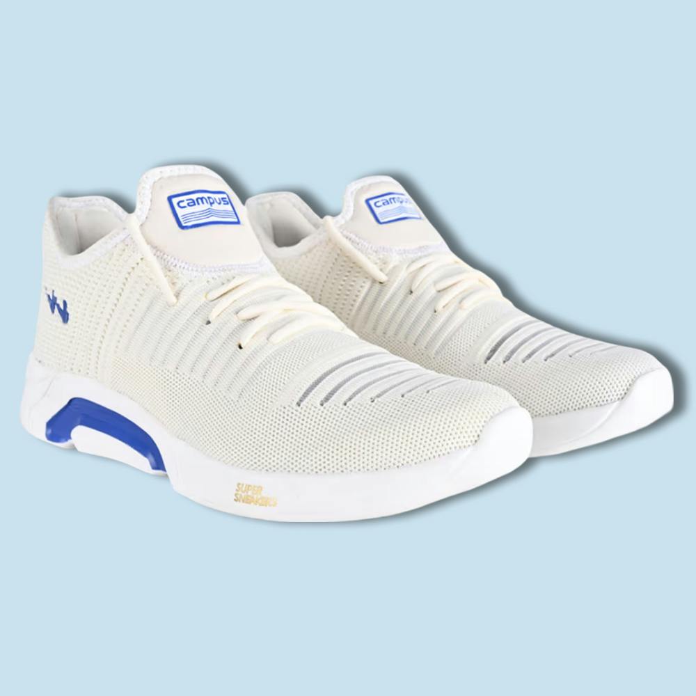 Campus Men's COSTA PRO White Running Shoes