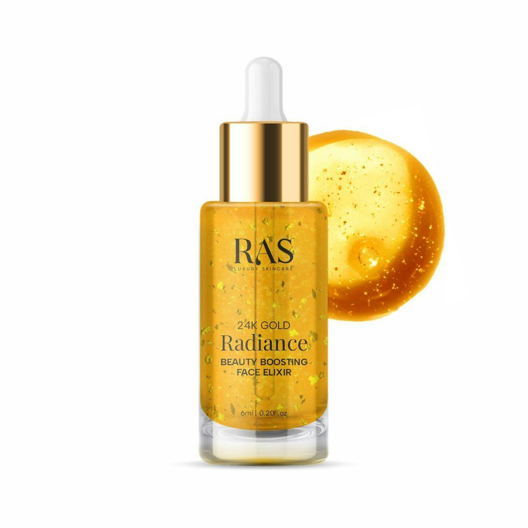 Ras Luxury Oils 24K Gold Radiance Beauty Boosting Face Elixir Serum