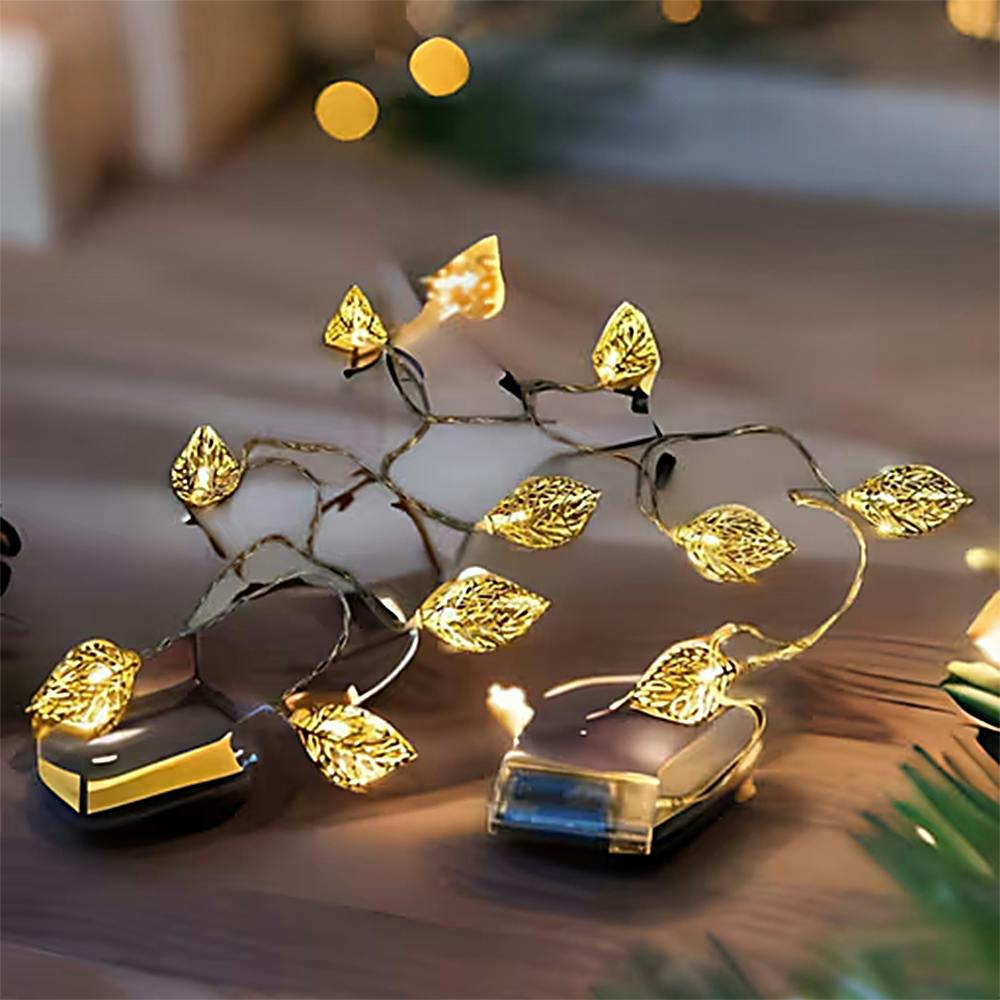 Festiva Leaf String Light (Gold)