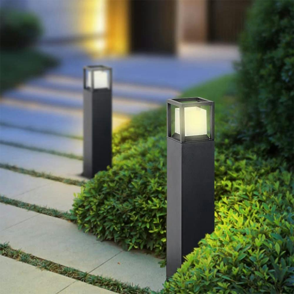 CITRA Led 650MM Grey Acrylic Body Bollard Outdoor Garden Park Driveway Light - Warm White