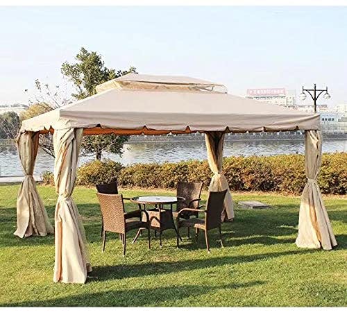 Seven Star Decor 10x10ft Gazebo Tent House with Retractable Curtains