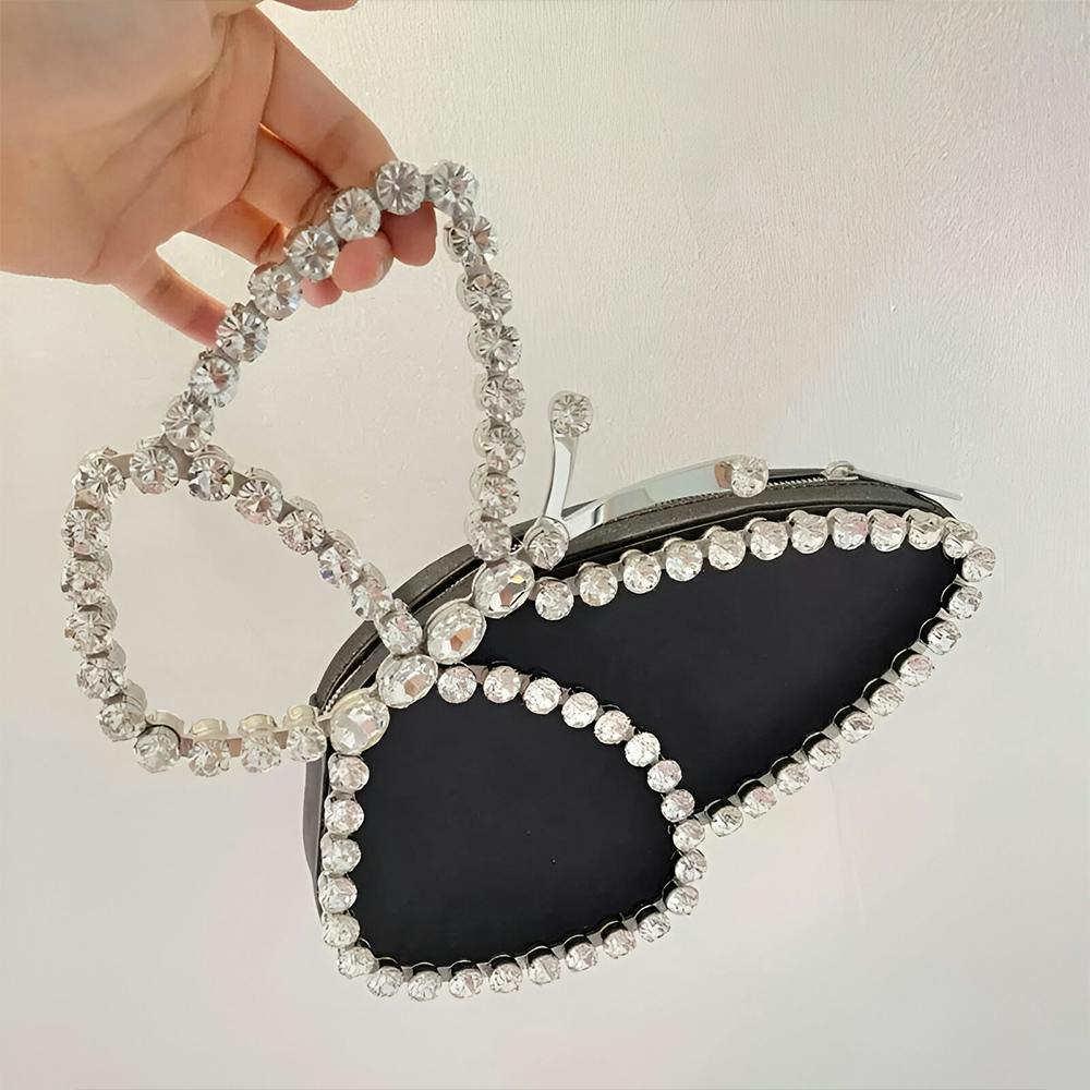 Butterfly Rhinestone Clutch Handbag