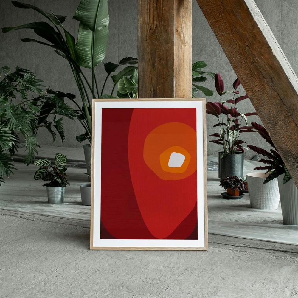 Abstract Burnt Red Annular