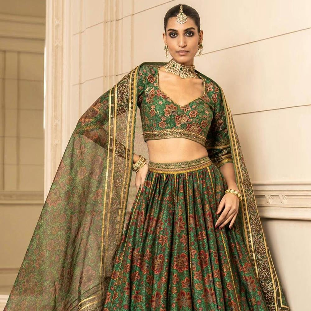 Emerald Embellished Lehenga Set